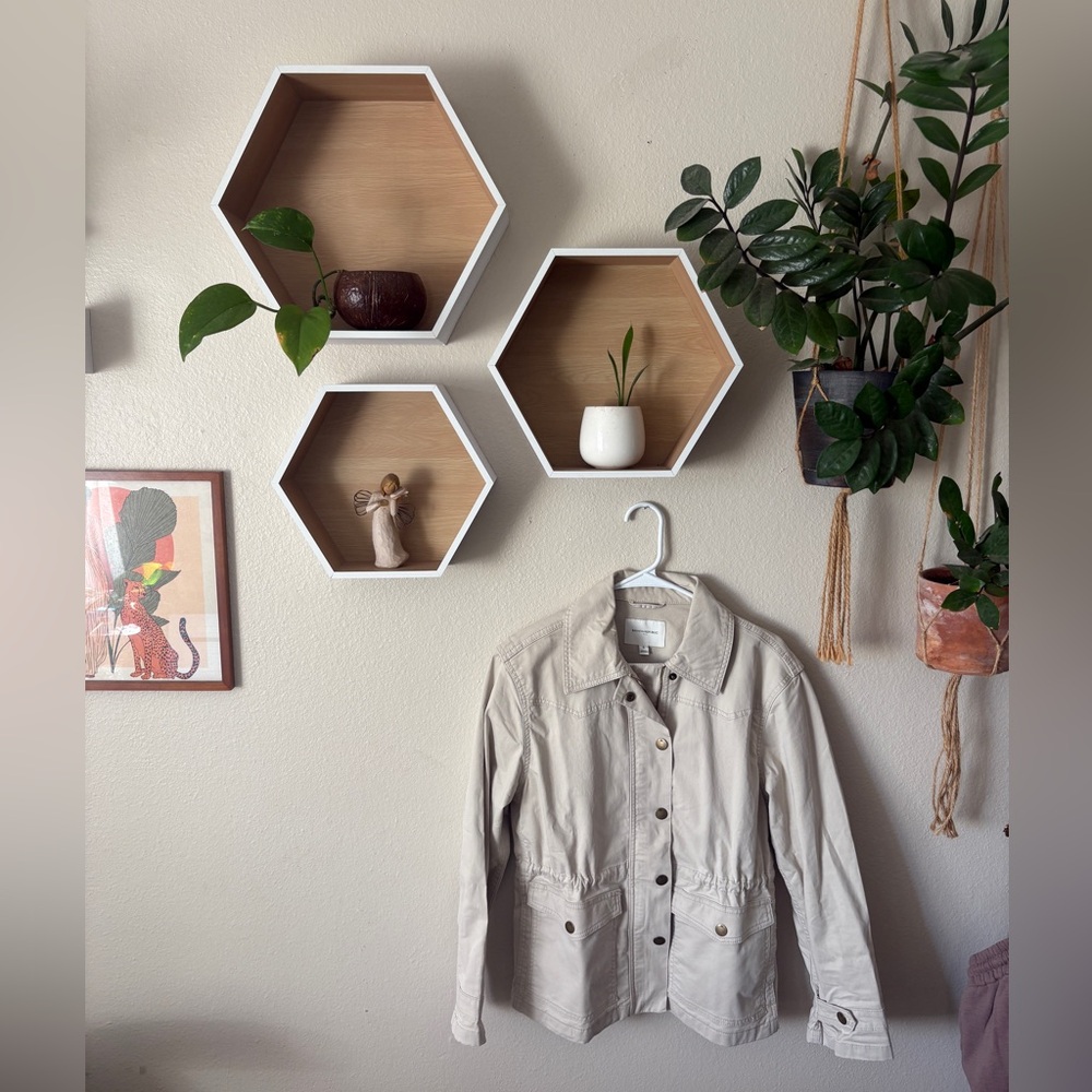 Beige Button-Up Jacket